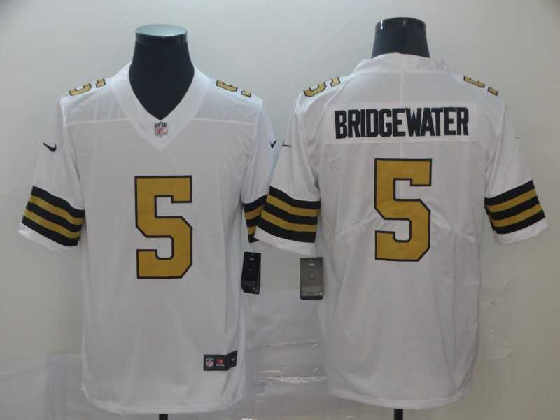 Nike Saints 5 Teddy Bridgewater White Color Rush Limited Jesey,We sell and wholesale Nike Saints 5 Teddy Bridgewater White Color Rush Limited Jesey on line form chian!